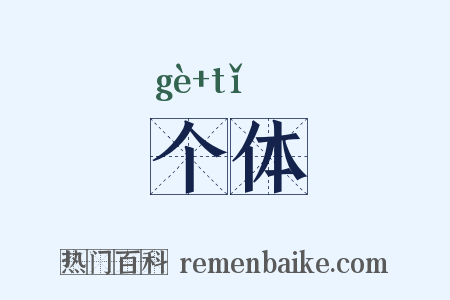 个体是什么意思的图片